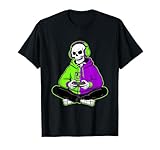 Photo Gallery scheletro gamer halloween gaming maglietta Photo Gallery scheletro gamer halloween gaming maglietta