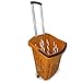 Trolley pour achats chariot d´achats shopper 40 litres différents couleurs corbeille d´achats sur roues orange