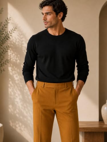 Image of Men Formal Pant Bellbottom | Premium Japanese Fabric, Bell Bottom Bootcut Fit, Smart Casual & Formal Wear