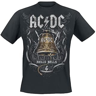 AC/DC Hells Bells Homme T-Shirt Manches Courtes Noir XL 100% Coton Regular/Coupe Standard - Les Beatles, Paul McCartney, John Lennon, RIngo Starr, George Harrison