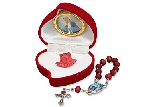 MaMeMi Samtherz mit Rosenkranz