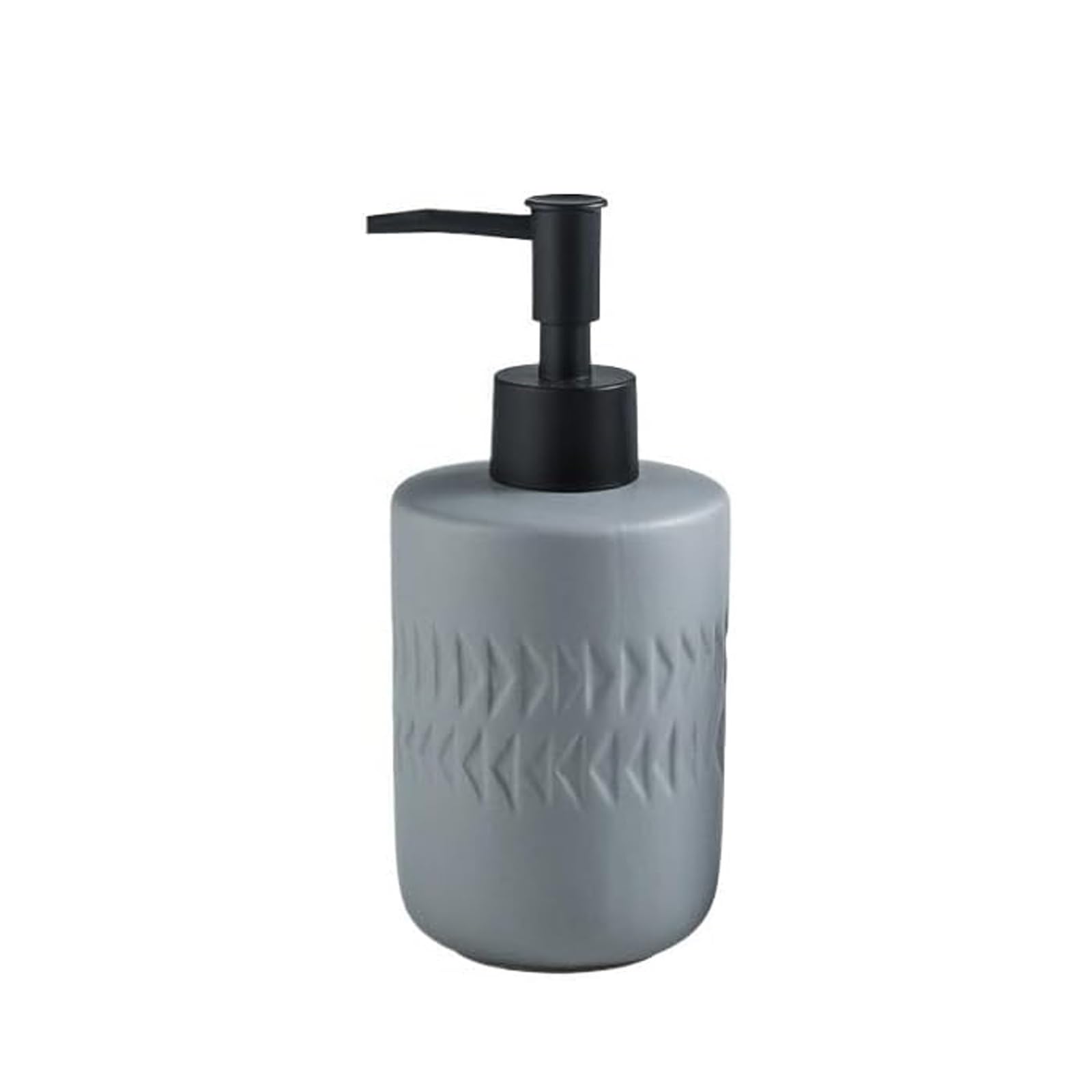Kxaoxgrc Grey Glass Soap Lotion Dispenser Set, Ceramic Hand Soap Dispenser Black, For Bathroom And Kitchen(Grey)