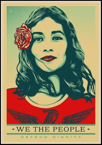 Cartel de lienzo Shepard Fairey impresión artística de alta definición We the People 50x70cm