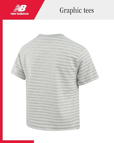 New Balance Girls' Activewear Set - 3 Piece Performance Crewneck T-Shirts and Wideleg Cargo Pants Set for Girls (7-16)3