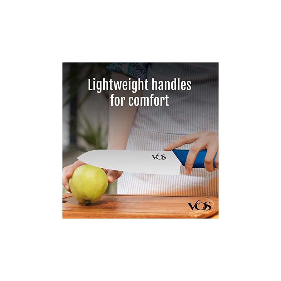 Vos-Ceramic-Knives-with-Covers-3-Piece-Knife-Set-6-Chef-Knife-5-Santoku-Knife-4-Paring-Knife-3-Covers-Ideal-Kitchen-Knives-for-Fruits-Vegetables-Meat-Premium-Quality-Gift-Box-Blue Vos Ceramic Knife Set, Ceramic Knives Set For Kitchen, Ceramic Kitchen Knives With Covers, Ceramic Paring Knife 4", 5", 6" Inch Blue