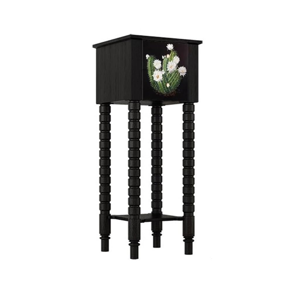 ZENY896V Home Walnut Wood High Leg with Double Drawer Flower Several French Retro Indoor Bonsai Rack Decor