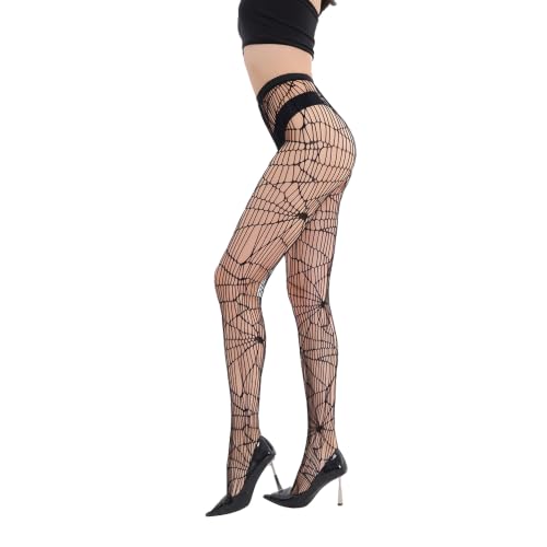 Image of Womens Suspender Pantyhose High Waist Fishnet Tights Fishnet Stockings Thigh High Stockings