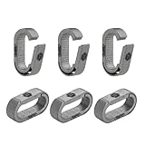 KeyUnity KA41SW 6PCS Mini Split Key Ring Quick Release Key Organizer, Titanium Carabiner Keychain Liner for Connecting Home Car Keys