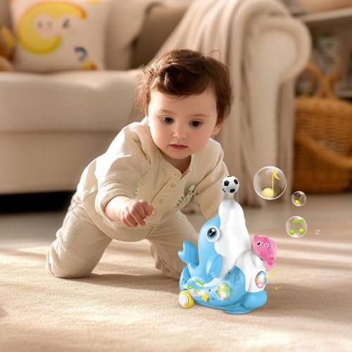 Générique Interactive Musical Dolphin, Light Up Crawling Toy, Walking Dolphin Toy, 18x20x12 cm, Musical and Light-Up Dolphin Toy Perfect for Kids’ Developmental Learning and Entertainment – Image 5