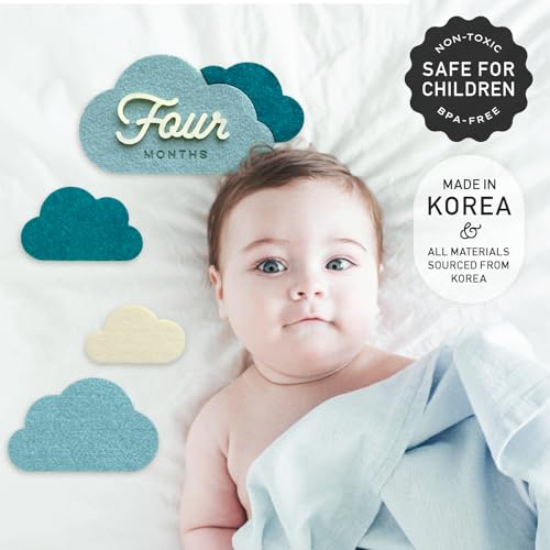 Image of Cloud Baby Monthly Milestone Signs, First Year Photo Prop Cards, Newborn Birth Announcement, Growth Tracking, Gender Neutral Baby Shower, Newborn Baby Gift, Pregnancy Journey and Baby Gift