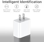 USB C Charger Block, 20W Fast Charging Wall Charger Block USB-C Power Adapter for iPhone 17/16/15/14/13/12 Pro Max,for iPad Air/Galaxy/Pixel (White)