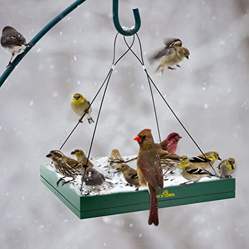 Prime 2-Pack Wooden Hanging Mesh Platform Bird Feeder Tray 13.49 + Free Shipping + 55% Off Code USTPZNZP - image 5