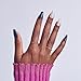 Kiss GLAM, Press On Nails, Nail glue included, 'Starry Serenade', Blue, Medium Size, Coffin Shape, Includes 32 Nails, 2g Glue, 1 Manicure Stick, 1 Mini File