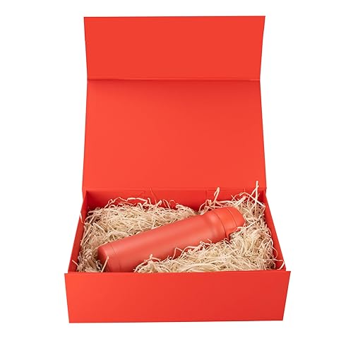 Image of Rsgift Red Gift Box, 11x7.8x3.5 Inches, Magnetic Closure, for Birthday, Wedding, Father's Day, Graduation, Christmas, Thanksgiving
