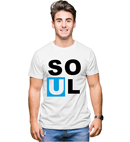 Image of Hangout Hub HH7 Men's & Women's Round Neck Cotton T-Shirt-Soul Mate-Pack of 2-Couple T-Shirts