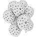 Qualatex Paw Prints-A-Round Biodegradable Latex Balloons, White with Black paw prints All-Around, 11-Inch (12-Units)