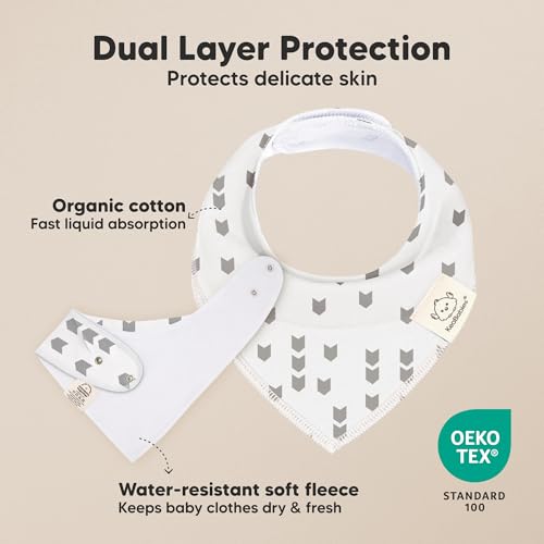 Image of 8pk Organic Baby Bandana Bibs for Drooling and Teething (Crossroads)