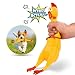 XFLYP 2 Stück 32cm Gummi Schreiend Hühner Spielzeug, Hundespielzeug Rubber Screaming Chicken Yellow Quietschende Dekompression Kleines Spielzeug zum Reinigen der Zähne