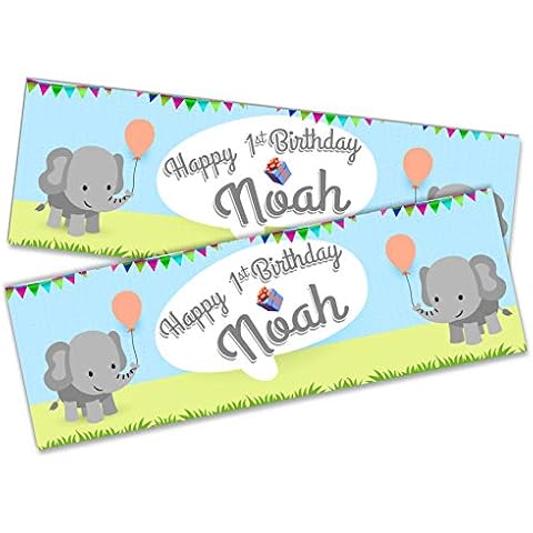 Personalised Elephant Birthday Banners for Kids Cover