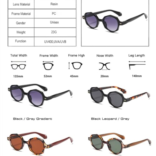 Lunettes de soleil rétro de créateur avec rivets ornés monture léopard