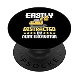 Leicht ablenkbar durch Mini-Bagger. Ideal für Kinder, Frauen, Männer und Minibagger, die kompakte Bagger fahren und Löcher oder Gräben graben. Perfekt für Bauarbeiter, die Baumaschinen oder Kraftfahrzeuge lieben.