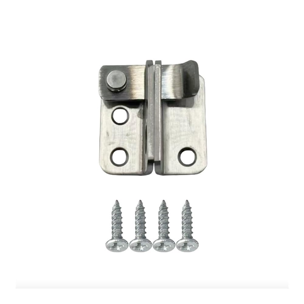 Pawuniscript Silver Left 270° Lockable Latch For Safety, 2 Pack Waterproof Anti-Rust Easy Mount(Silver Left)
