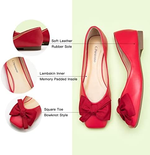 C.Paravano Flats for Women | Square Toe Shoes | Ballet Flats | Dressy Women Shoes - Image 5