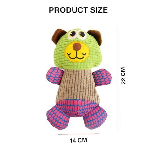 Image of Soft Plush Dog Toy | Comforting Chew Toy for Puppies & Dogs | Interactive Play and Gentle on Teeth | Durable Stuffed Animal Pets | Anti Anxiety Cute Cuddle Toy for Stress Relief (Teddy)