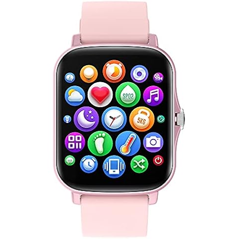 Smart Watch, Fitness Tracker with 1.69" Full Touch Screen, Heart Rate Monitor, Sleep Monitor, Multi Sports Mode, Music Control, Compatible with iOS, Android Phone for Women,Men Cover