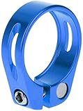 Farbe: Goldfarben U/D Fahrrad-Sattelstützen-Klemme, 31,8 / 34,9 mm, für 27,2 / 30,8 / 31,6 mm Sattelstütze, 1 Stück (blau, 34,9 mm)