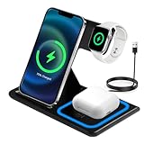 Sécurité & service complet : Multi-protections (surchauffe, surtension, surintensité, court-circuit, détection corps étranger) pour protéger vos appareils. Contenu : station de charge sans fil 3 en 1 + câble USB-C