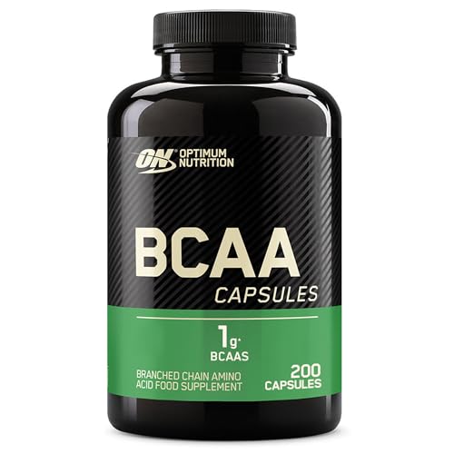 Optimum Nutrition BCAA Capsules Amino Acids Tablets 1000 mg of Essential Amino Acids BCAAs with L-Leucine L-Isoleucine and L-Valine Unflavoured BCAA Supplements 100 Servings 200 Capsules