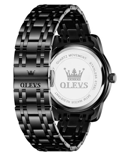 Image of OLEVS Watches for Men Luxury Dress Wirst Watch 42MM Large Dial Stainless Steel Waterproof Luminous Watch Gift