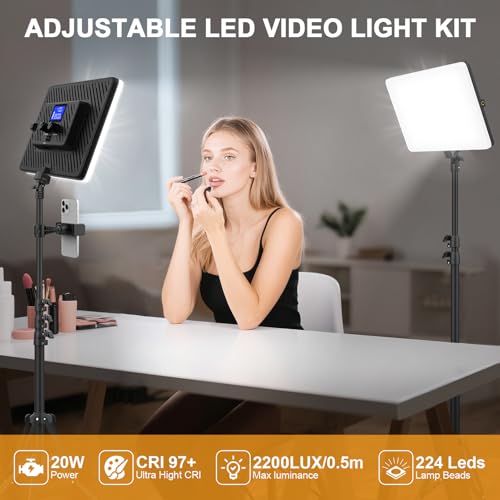 Foco LED de video bicolor de 20 W con temperatura regulable de 2500 a 8500 K 4