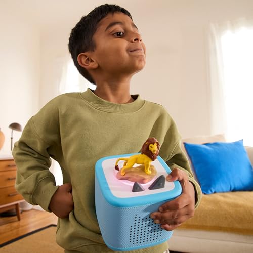 Image of Toniebox 2 Audio Player Disney Bundle for Kids 3+ with Lightning McQueen, Simba, Winnie The Pooh, and Baloo - Sky Blue