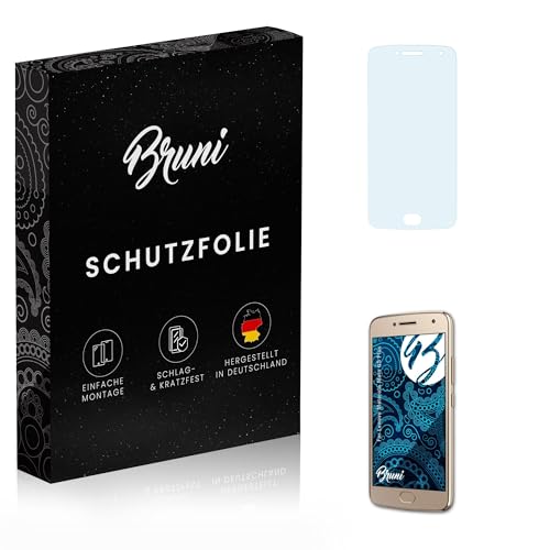 Bruni Película Protectora compatible con Lenovo Motorola Moto G5 Plus Protector Película, claro Lámina Protectora (2X)
