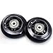 TOBWOLF 8 Pack 64mm 82A Indoor Inline Skate Replacement Wheels, Indoor Skating Wheels with ABEC-7 Bearings, Luggage Wheels, Training Wheels for Scooter - Black