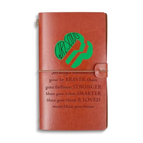 WHLBHG Scout Travel Journal Leader Gift Scout Life A6 Refillable Travel Writing Journals Diary Notebook (Always Girl ScoutA6)
