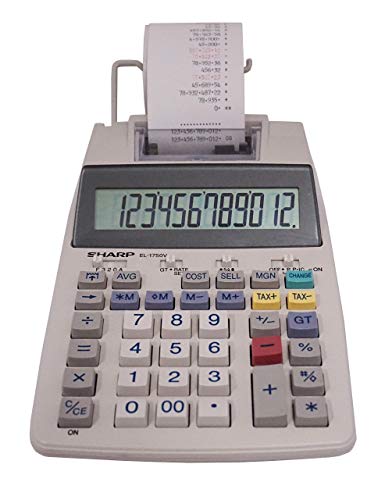 Sharp EL-1750V Two-Color Printing Calculator 2 Lines/Sec 3