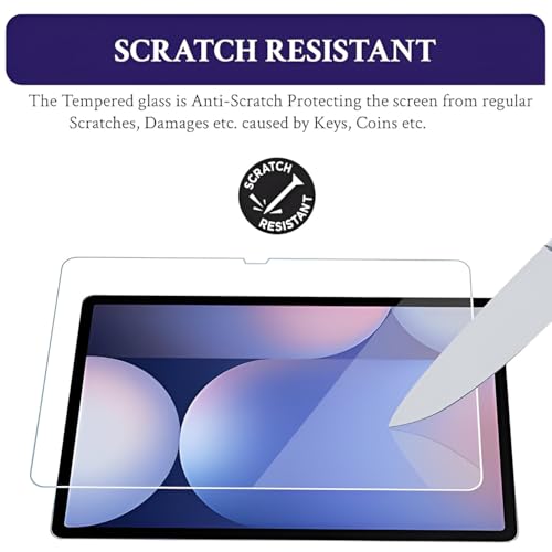 Image of Tempered Glass For Samsung Galaxy Tab S10 Plus (12.4 inch) Full Screen Protector Guard For Samsung S10+ Tablet (Anti Scratch, FingerPrint, SmudgeProof) (with Easy Installation Kit) (Pack of 1)