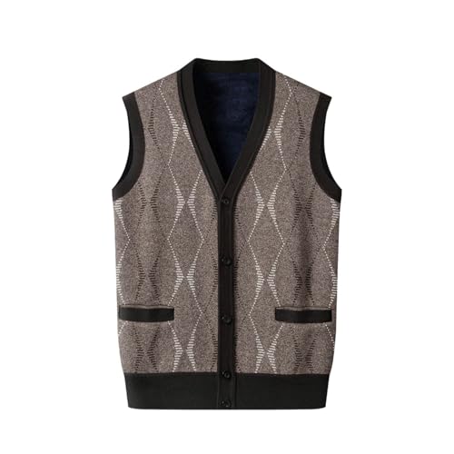 Suéter de punto para hombre sin mangas que soluciona el exceso de calor en otoño