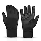 [ATERCEL] 防寒手袋 メンズ【完全防水 手袋 スマホ対応 裏起毛】アウトドアグローブ 防寒 防風 保温 ランニング サイクリング 通勤通学 男女兼用 (XL)
