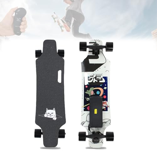 Pnpaea Patineta EléCtrica Series con Control Remoto, Velocidad MáXima De 40 64 Km/H, AutonomíA De 13 48 Km, Carga MáXima De 150 Kg, Cruiser para Adultos Y Adolescentes 1 Sesame(22km)