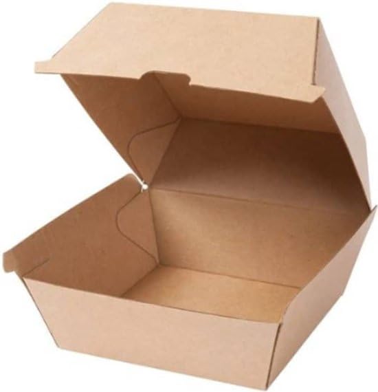 KURTT - Boîte à sandwich en carton 100 pièces - Boîte à sandwich en carton - Boîte à sandwich - Boîte à hamburger - Boîte à lunch en papier - Boîte en carton - hamburger - sandwicherie - jetable -