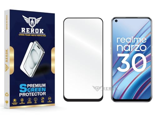 Image of Gorilla Tempered Glass Screen Protector Compatible with Realme Narzo 30 [Pack of 1] | Edge-to-Edge, Bubble-Free, Case Friendly, Easy Installation Kit