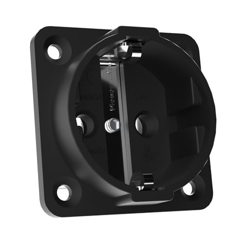 Prise Schuko rhodiée connecteur secteur cuivre pur pour câble alimentation HiFi 16A