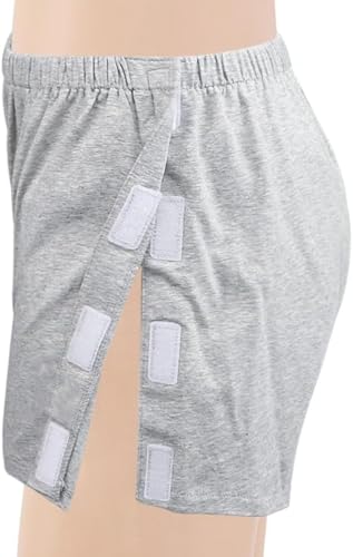 XGOPTS Men's Post Surgery Underwear Extra Large Cotton Tear Away Nursing Boxer Briefs Reusable Recovery Breakaway Shorts2