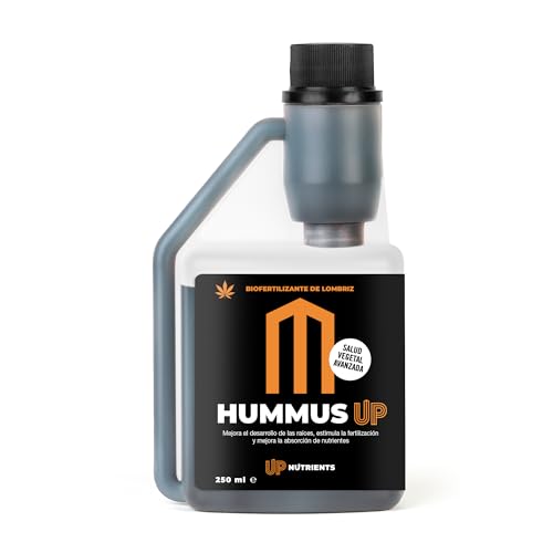 UP NUTRIENTS Bio Fertilizante Hummus Up 250 ML | Abono Líquido Humus de Lombriz, Ácidos Húmicos y Fúlvicos | Estimula Raíces, Mejora Fertilización y Suelo | 100% Orgánico Rico en Microorganismos