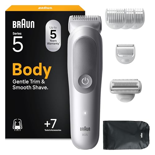 Braun Rasoio Elettrico Corpo Uomo Series 5, +7 Strumenti Cura Corpo, Con...