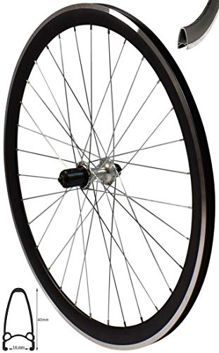 Redondo 28 Zoll Hinterrad Laufrad V-Profil Rennrad Felge Schwarz Silber